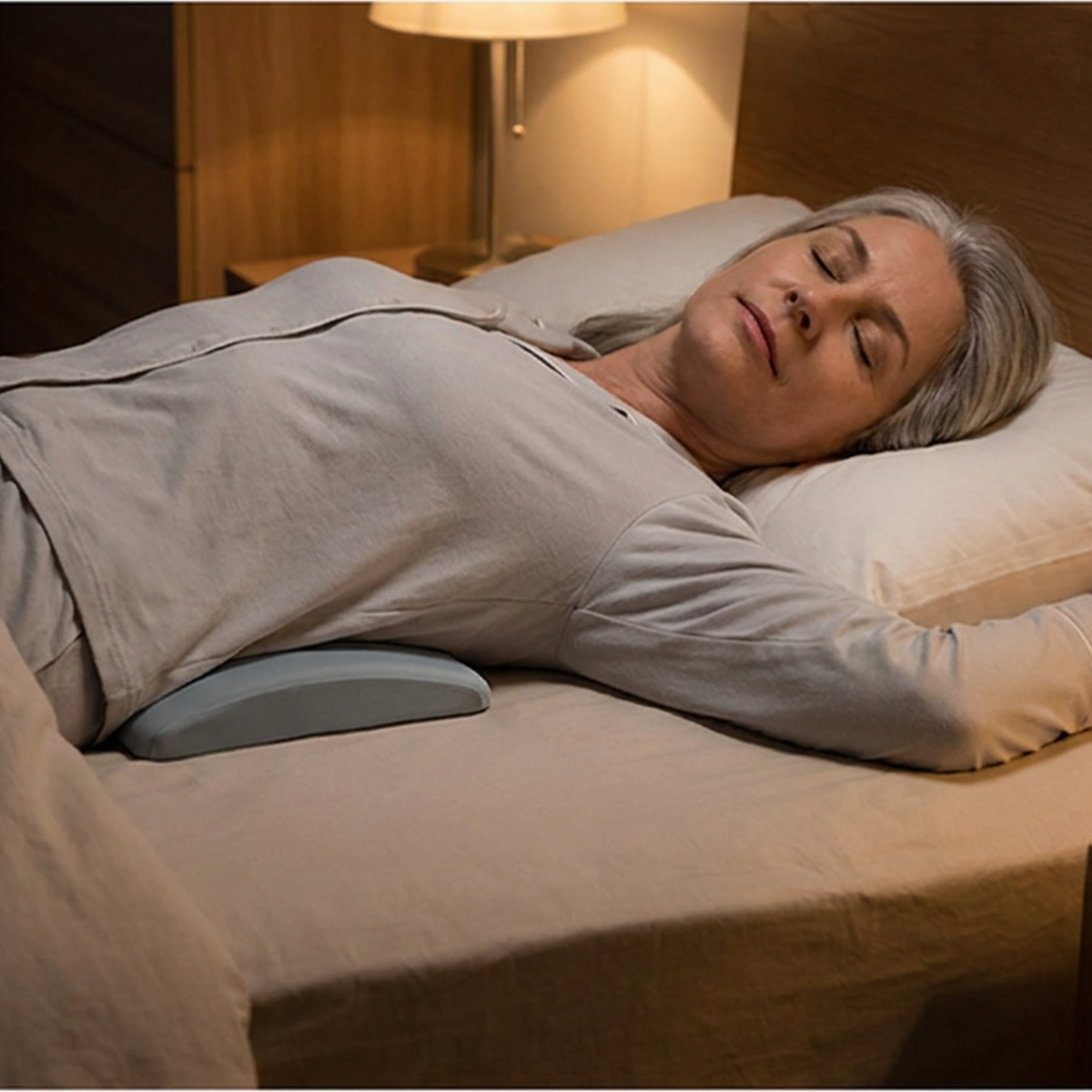 Lumbar Sleep Pillow – Memory Foam Lower Back Support for Sleeping