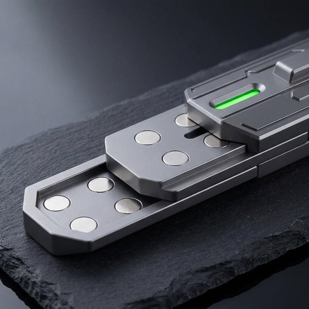 Magnetic Fidget Slider – Glow-in-the-Dark Metal EDC Fidget Toy for Adults, Stress Relief and ADHD Focus