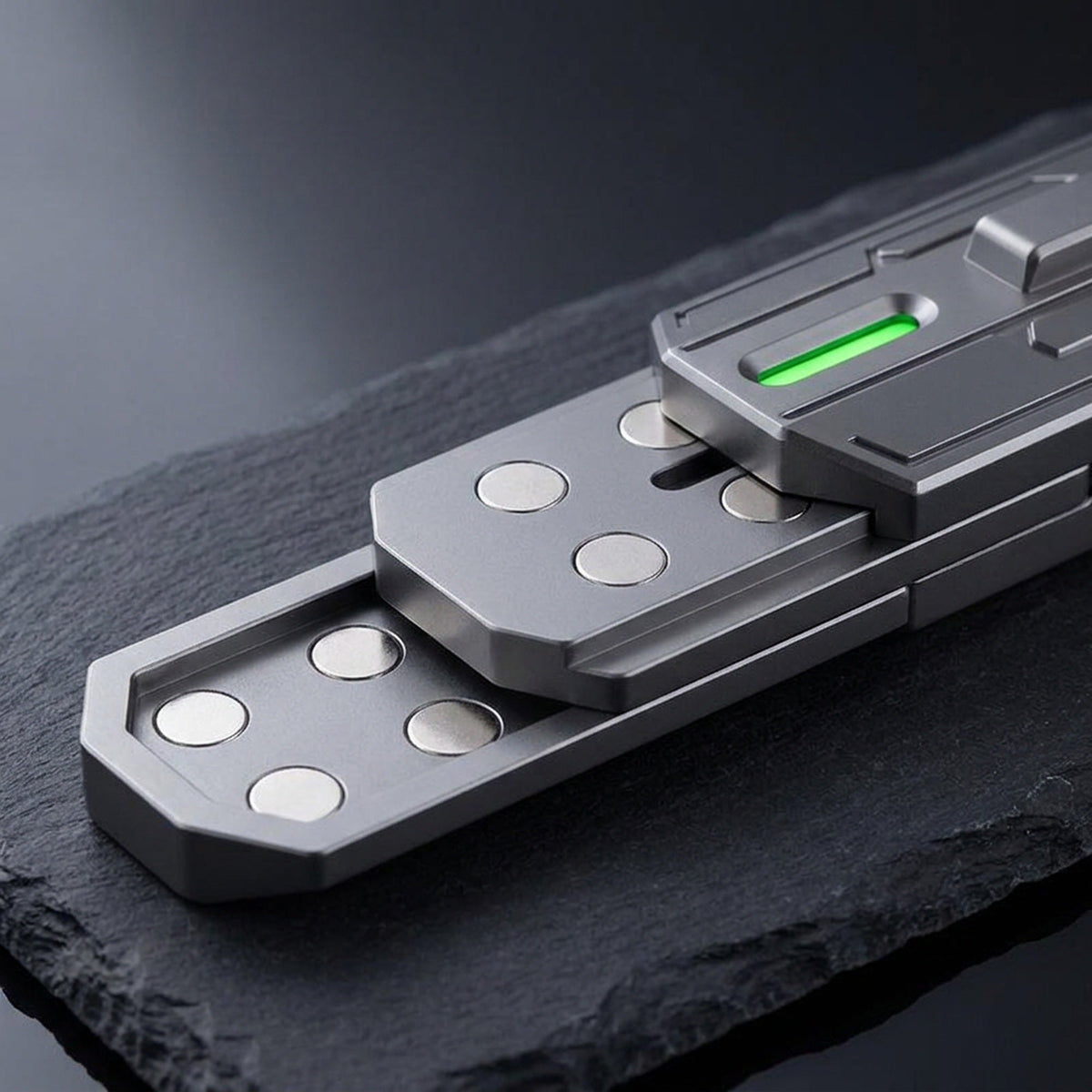 Magnetic Fidget Slider – Glow-in-the-Dark Metal EDC Fidget Toy for Adults, Stress Relief and ADHD Focus