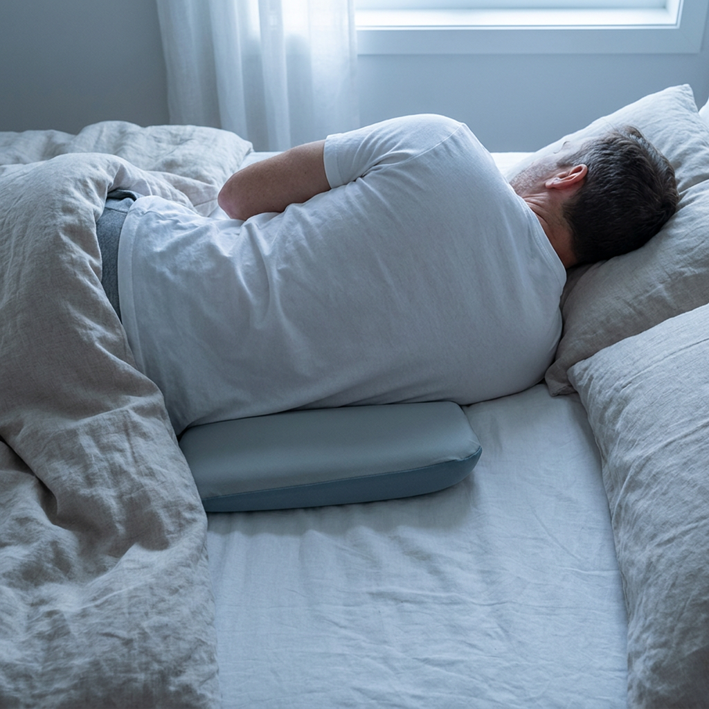 Lumbar Sleep Pillow – Memory Foam Lower Back Support for Sleeping