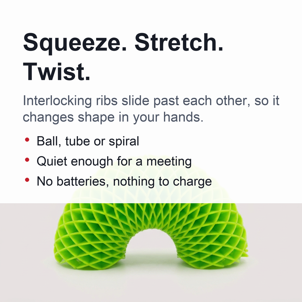 Elastic Worm Fidget Toy - 3D Expandable Toy, Morphing Toy for Stress Relief, Focus & Fun