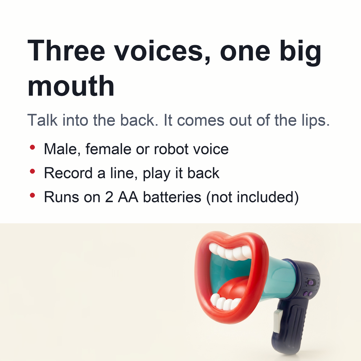 Big Mouth Voice Changer Megaphone Toy – Funny Voice Changing Microphone with Recording for Kids & Adults