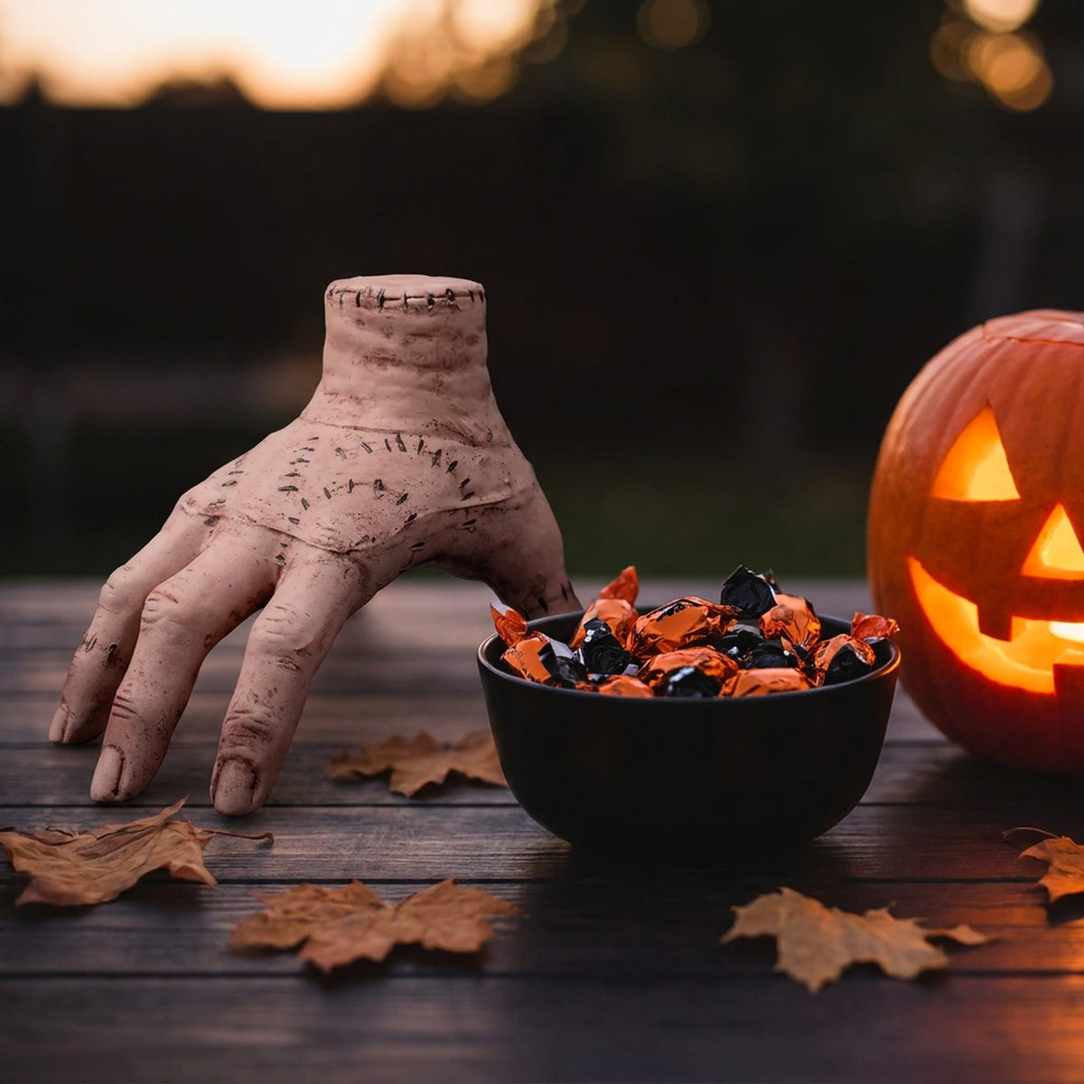 Wednesday Thing Hand Prop - Addams Family Thing Hand Toy, Scary Fake Hand Halloween Cosplay Prop & Decoration