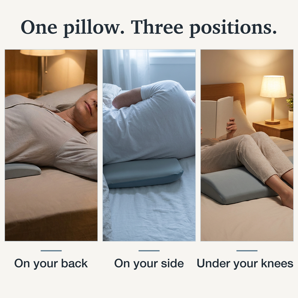 Lumbar Sleep Pillow – Memory Foam Lower Back Support for Sleeping