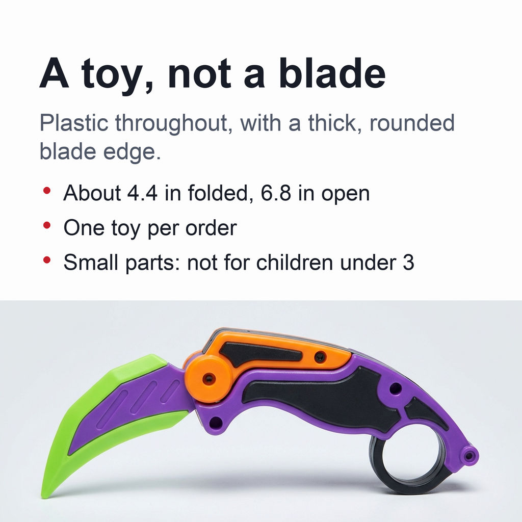 Gravity Claw Knife Toy – Plastic Karambit Fidget Toy for Cosplay, Decompression and Unique Gifts