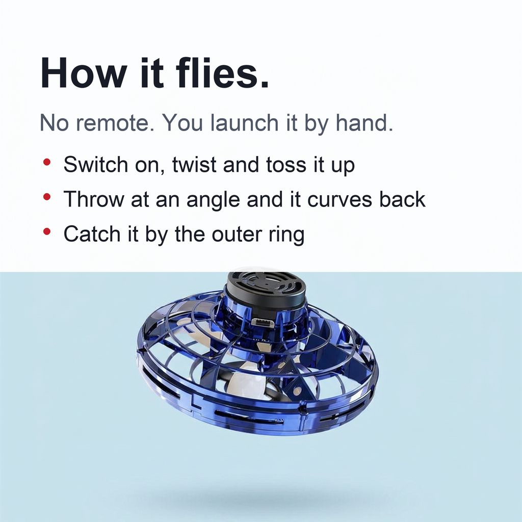 Boomerang Flying Ball - Mini Drone Spinner Toy