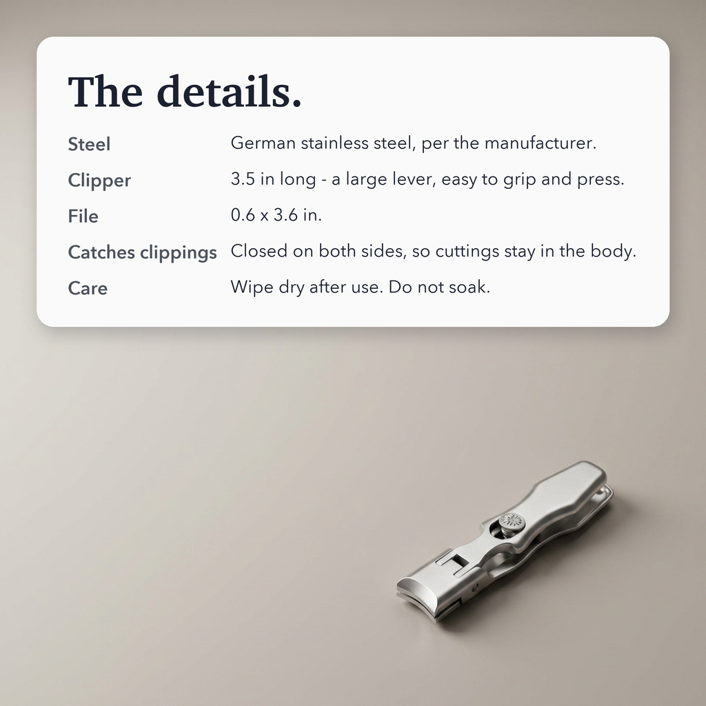 Heavy Duty Nail Clippers Set - Stainless Steel Ultra Sharp Professional Nail Cutter for Seniors, Durable Grooming Tool
