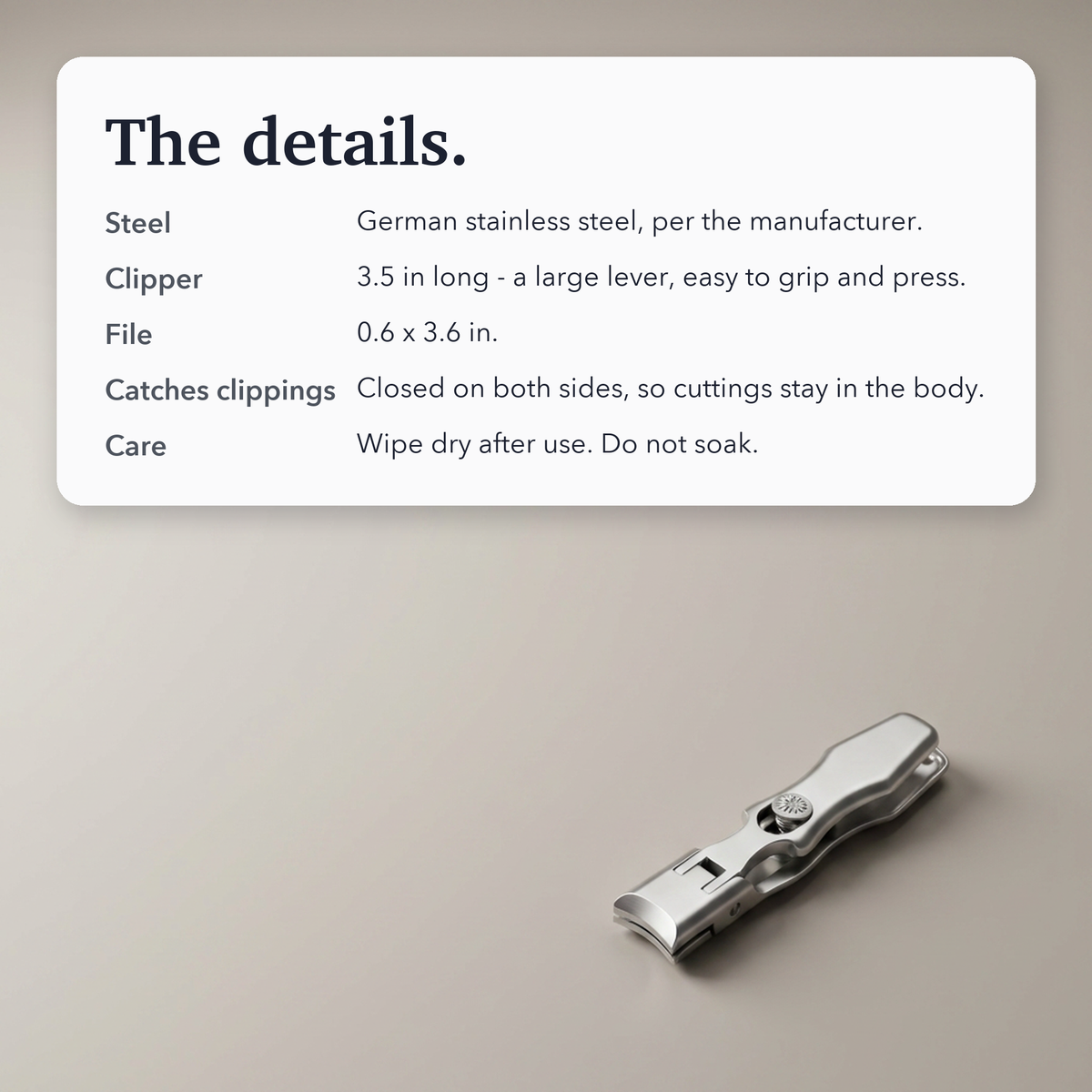 Heavy Duty Nail Clippers Set - Stainless Steel Ultra Sharp Professional Nail Cutter for Seniors, Durable Grooming Tool