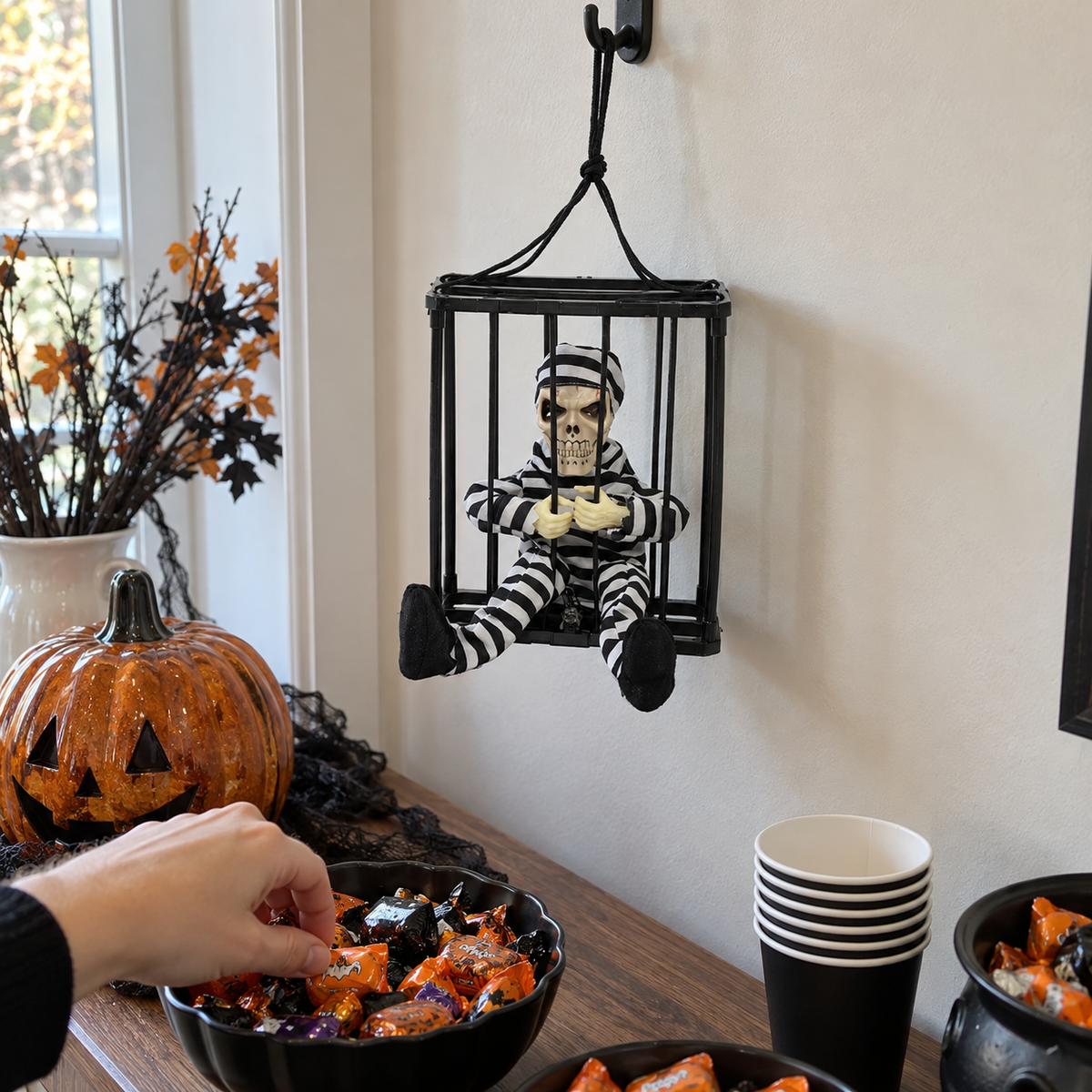 Scary Skeleton Prisoner Halloween Decoration
