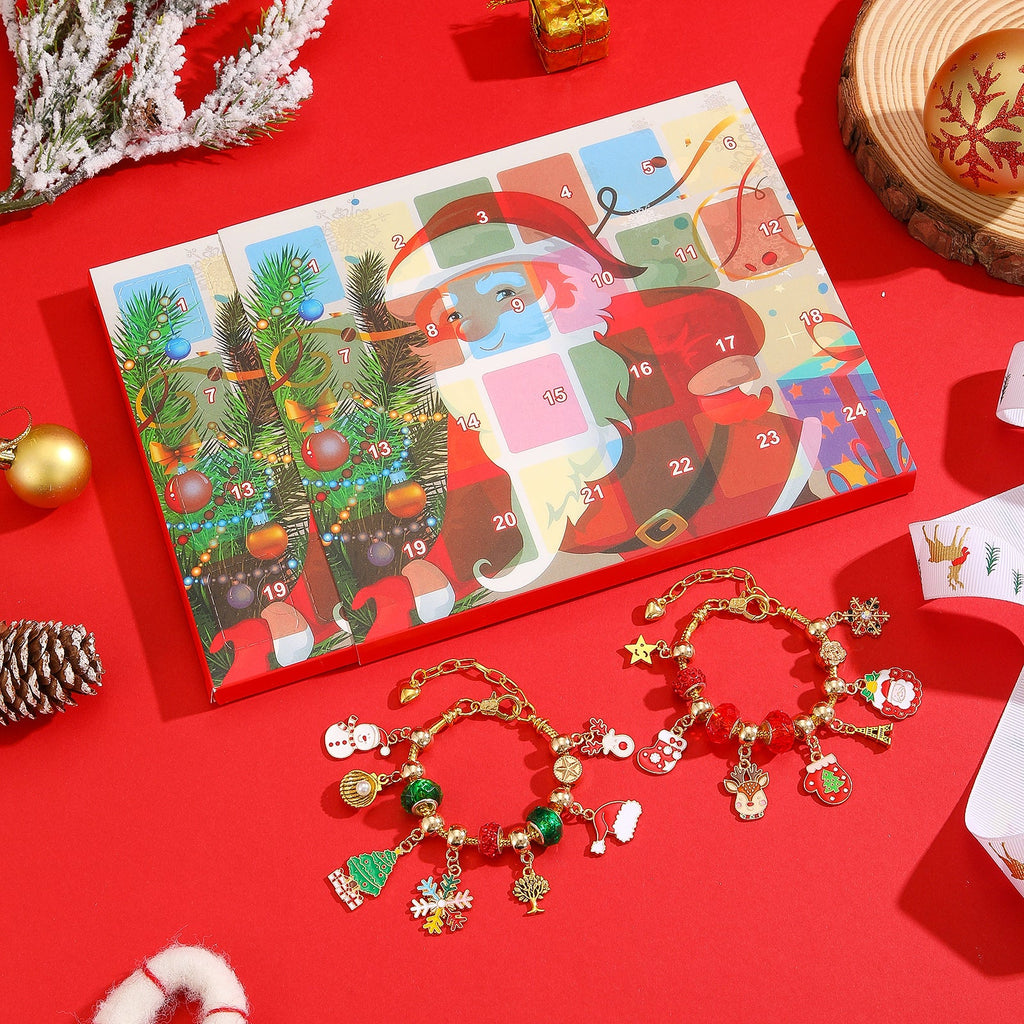 DIY Advent Calendar Jewelry Set with Christmas Motifs