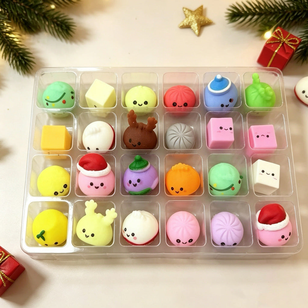 Christmas Advent Calendar with 24 Anti-Stress Figures