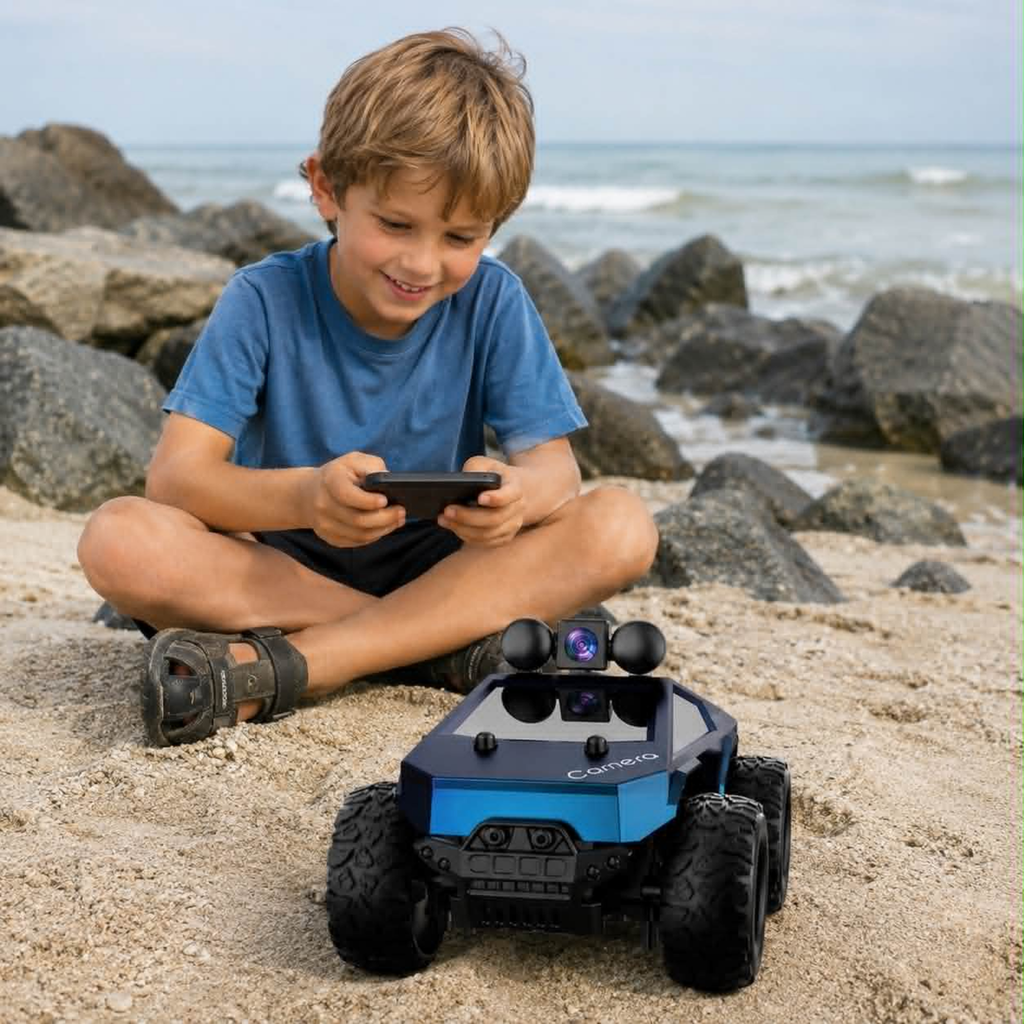 RC Car with HD Camera - High Speed Remote Control Truck with LED Lights and 2.4G System, Fun Racing Toy for Kids and Adults