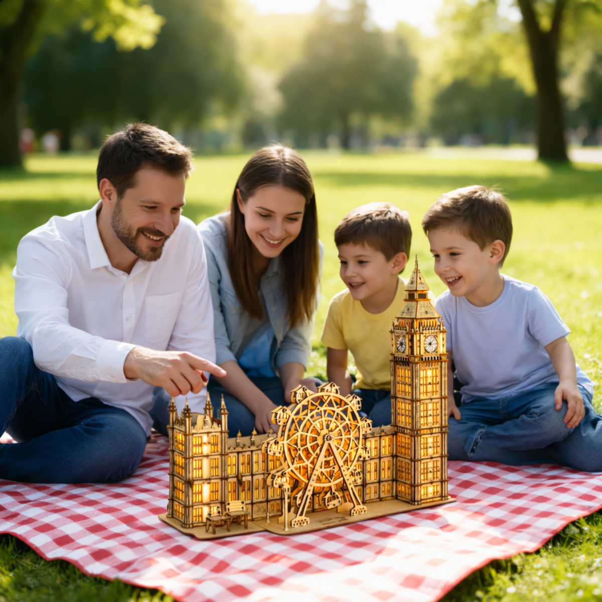 Wooden Big Ben Clock Puzzle –3D DIY Desktop Model Building Kit for Home Decor and Unique Gifts