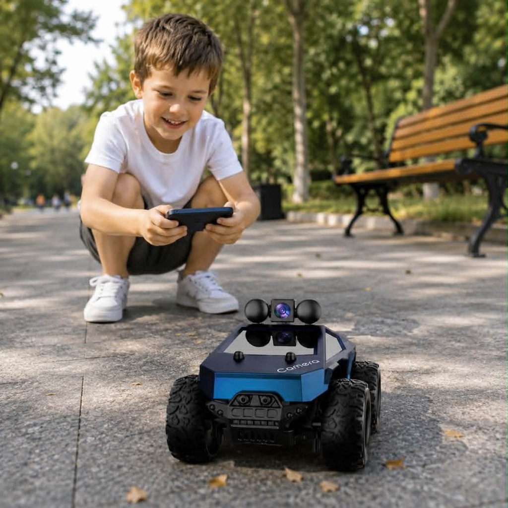 RC Car with HD Camera - High Speed Remote Control Truck with LED Lights and 2.4G System, Fun Racing Toy for Kids and Adults