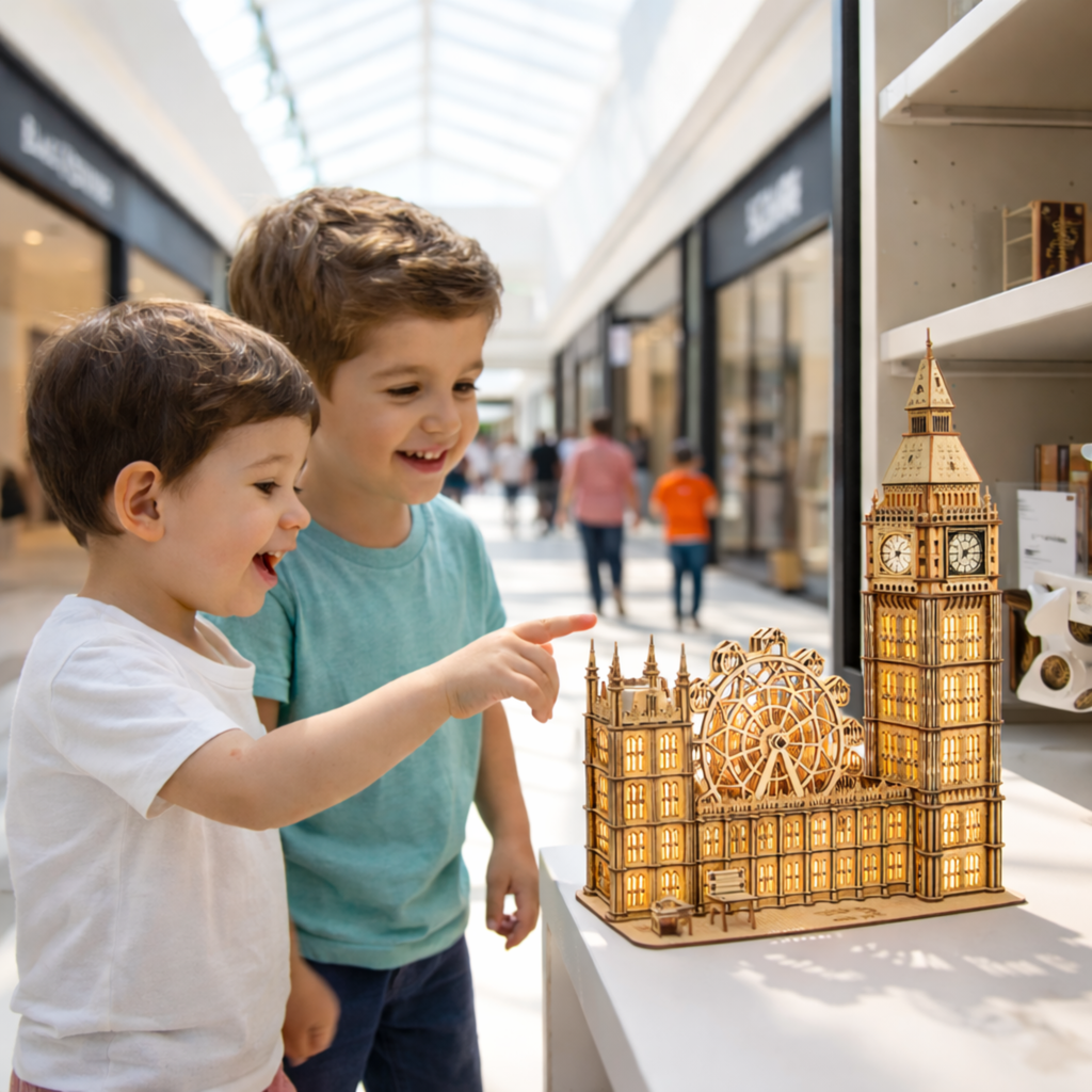 Wooden Big Ben Clock Puzzle –3D DIY Desktop Model Building Kit for Home Decor and Unique Gifts