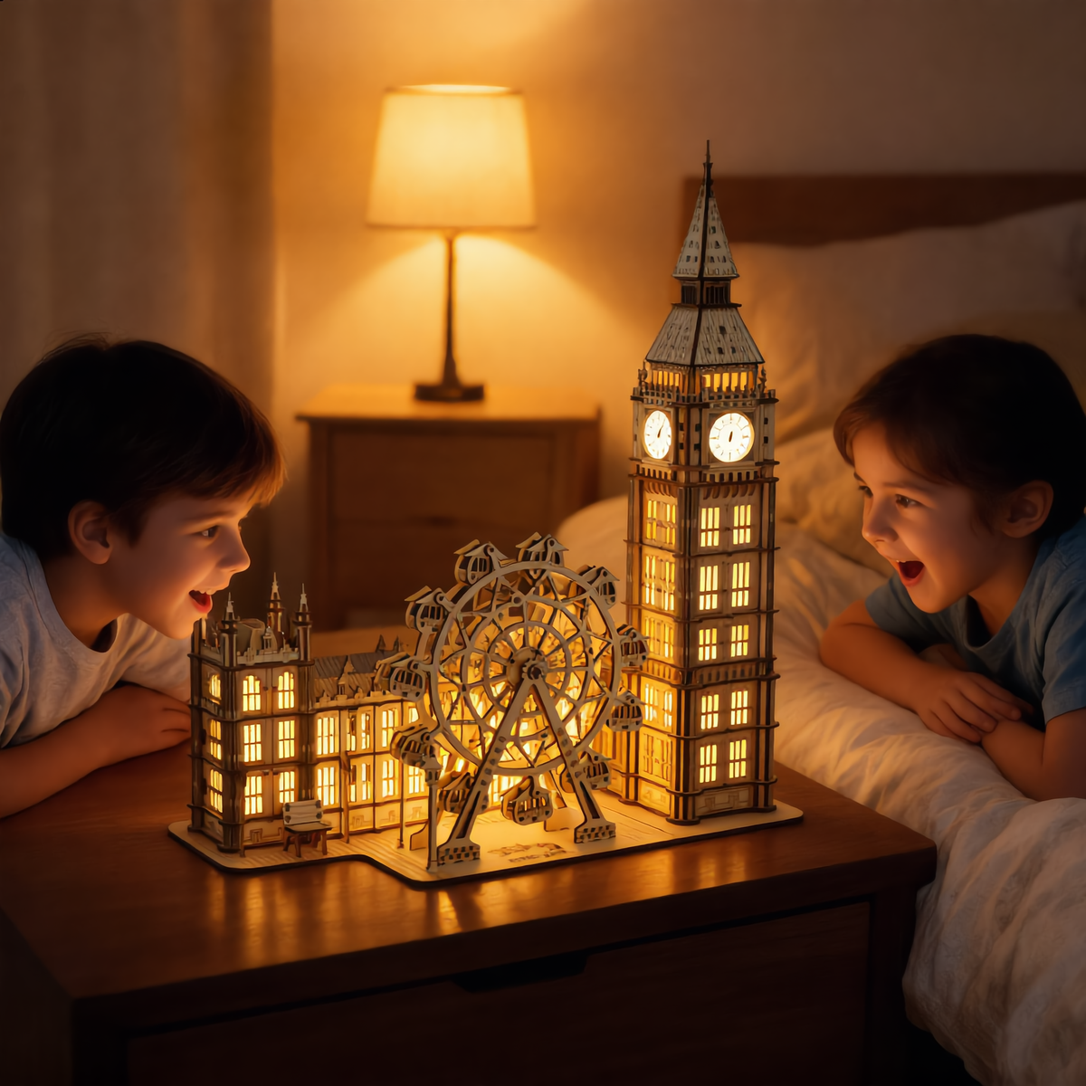 Wooden Big Ben Clock Puzzle –3D DIY Desktop Model Building Kit for Home Decor and Unique Gifts