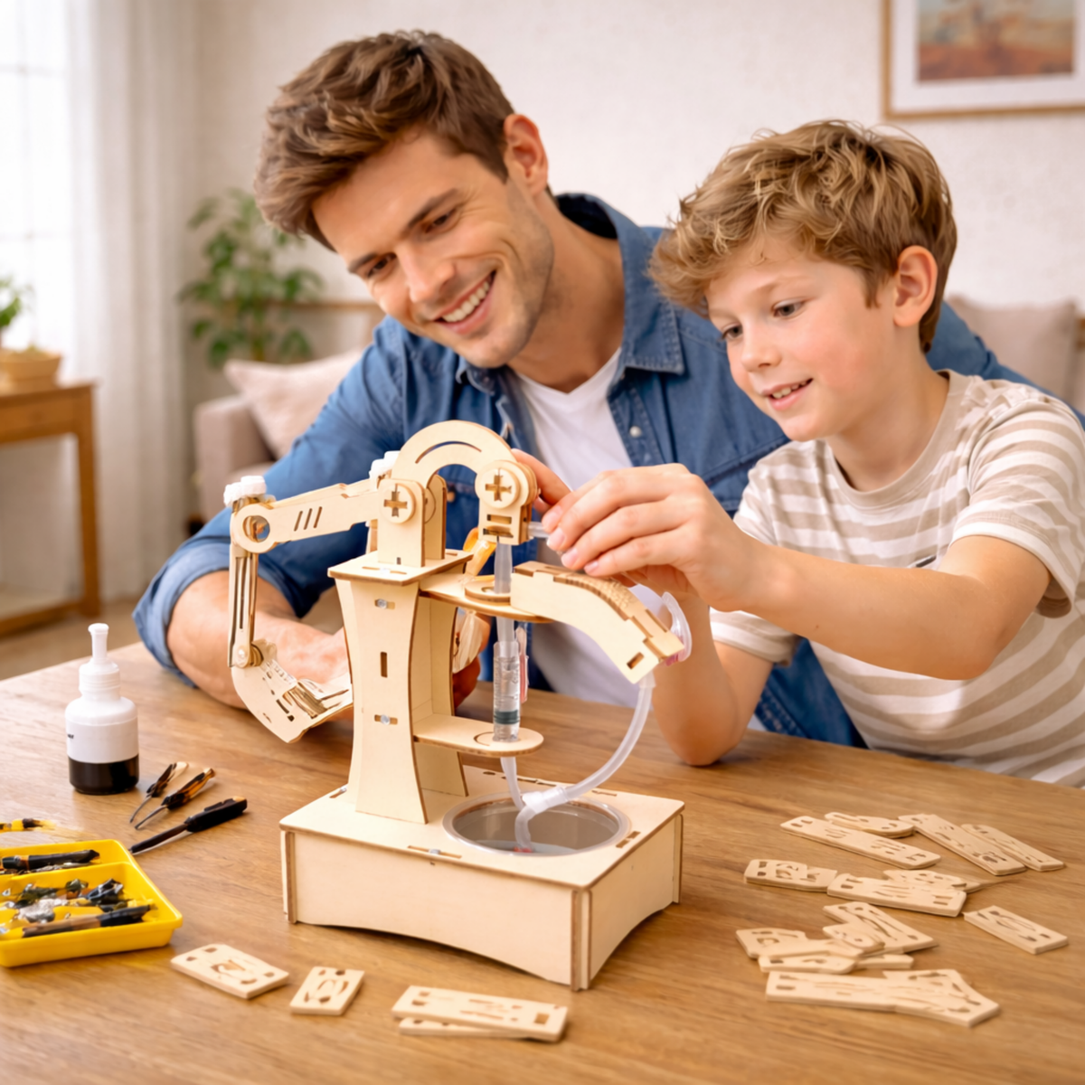 DIY Pumping Unit Assembly Model Kit – Water Pump Experiment STEM Technology Puzzle Toy for Kids Educational Gifts