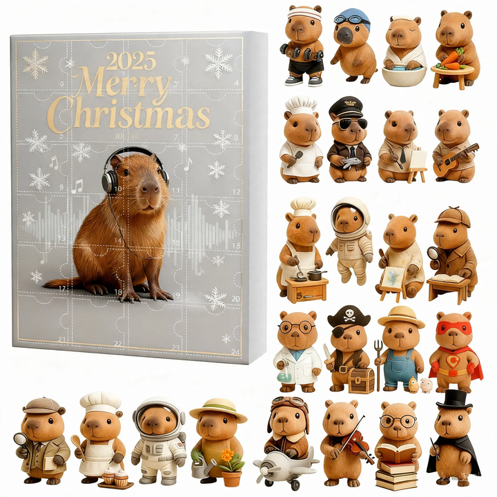 Guinea Pig Advent Calendar with Acrylic Figures