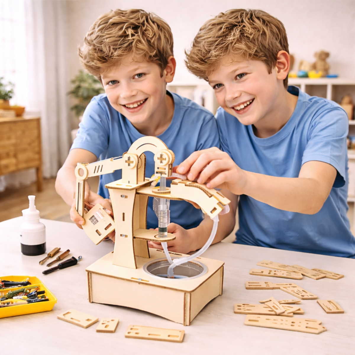 DIY Pumping Unit Assembly Model Kit – Water Pump Experiment STEM Technology Puzzle Toy for Kids Educational Gifts