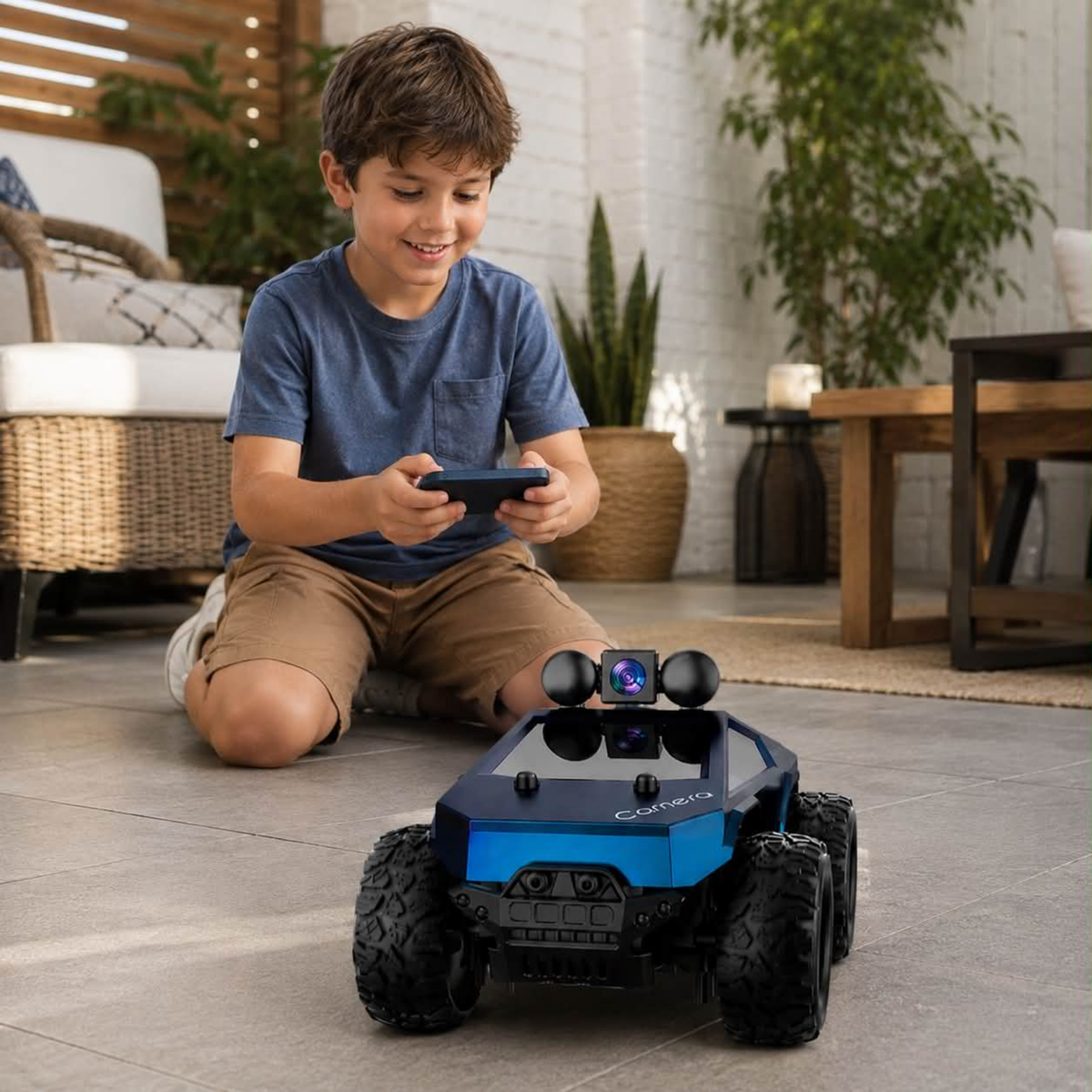 RC Car with HD Camera - High Speed Remote Control Truck with LED Lights and 2.4G System, Fun Racing Toy for Kids and Adults