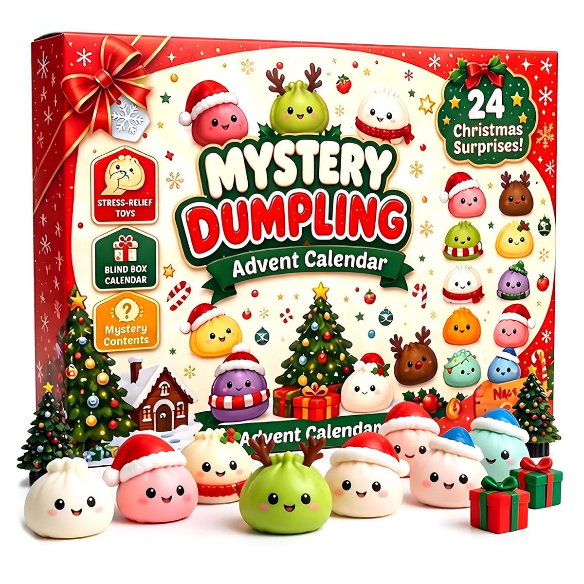 Christmas Advent Calendar with Slow-Rebound Toy