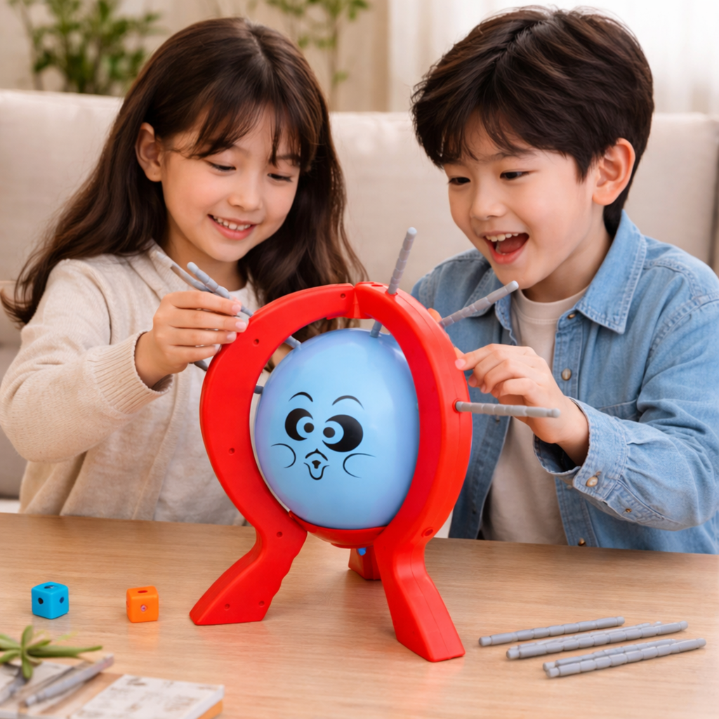 Balloon Popping Party Game Set – Exciting Family Social Board Game with Sticks Interactive Fun Challenge