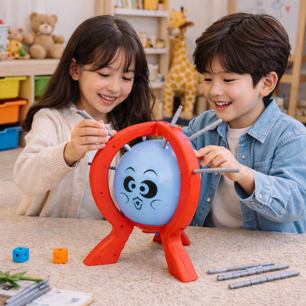 Balloon Popping Party Game Set – Exciting Family Social Board Game with Sticks Interactive Fun Challenge