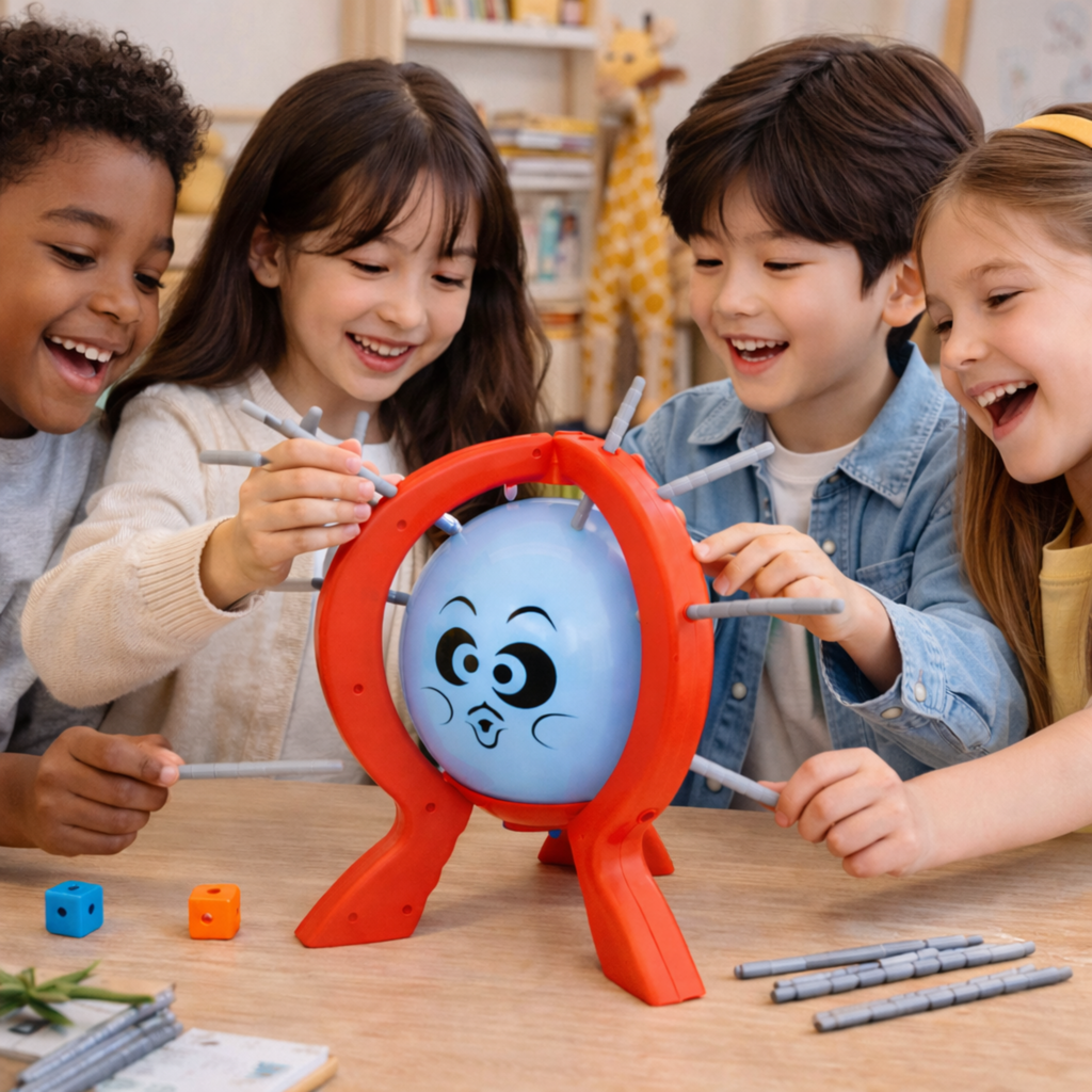 Balloon Popping Party Game Set – Exciting Family Social Board Game with Sticks Interactive Fun Challenge