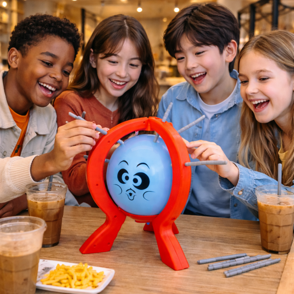 Balloon Popping Party Game Set – Exciting Family Social Board Game with Sticks Interactive Fun Challenge