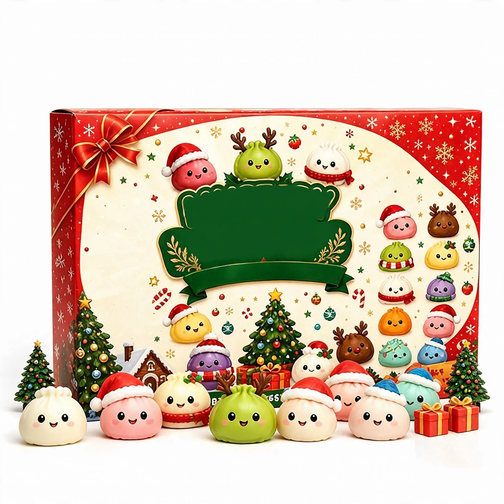 Christmas Advent calendar with sensory decorative figures