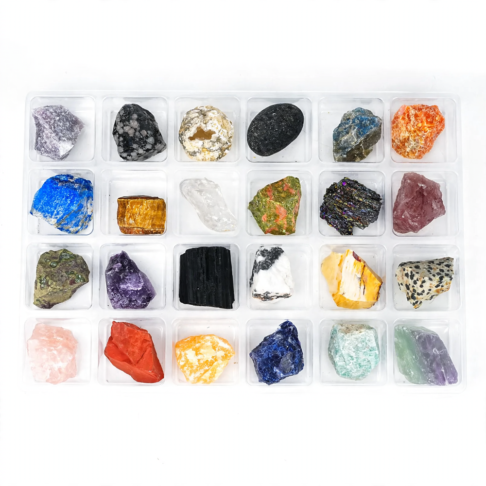 Advent calendar with 24 minerals and gemstones