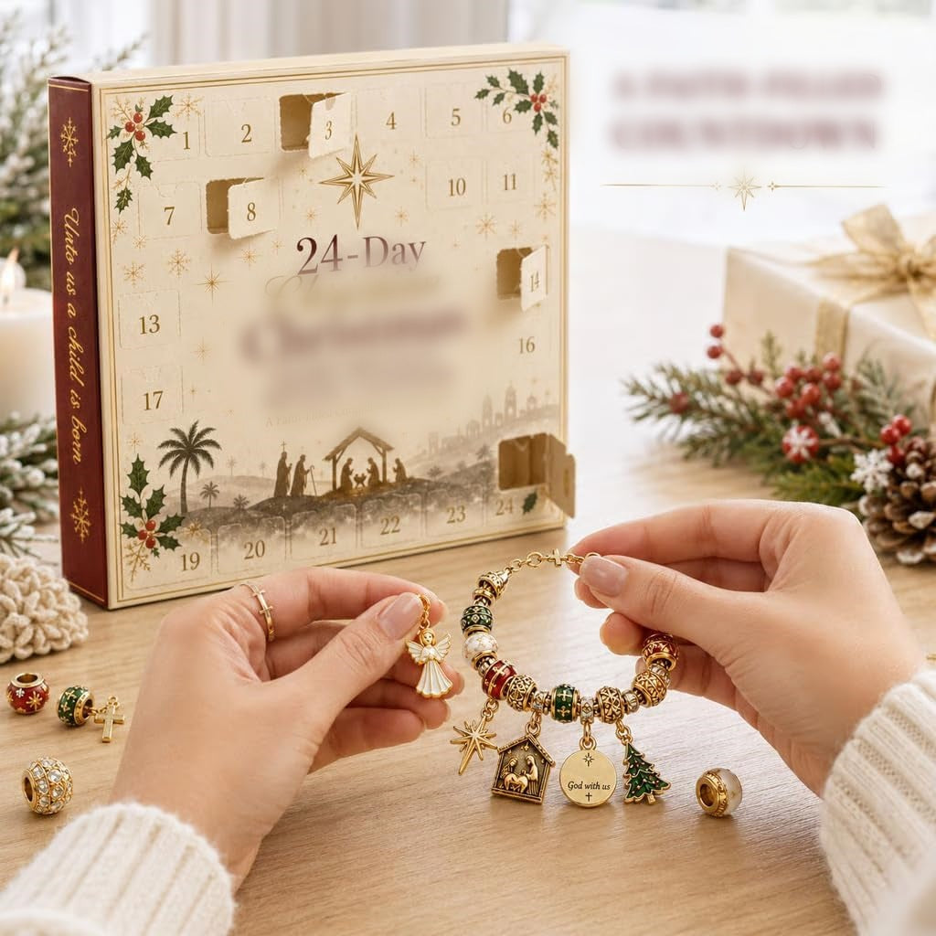 Christmas Advent Calendar with DIY Jewelry Set
