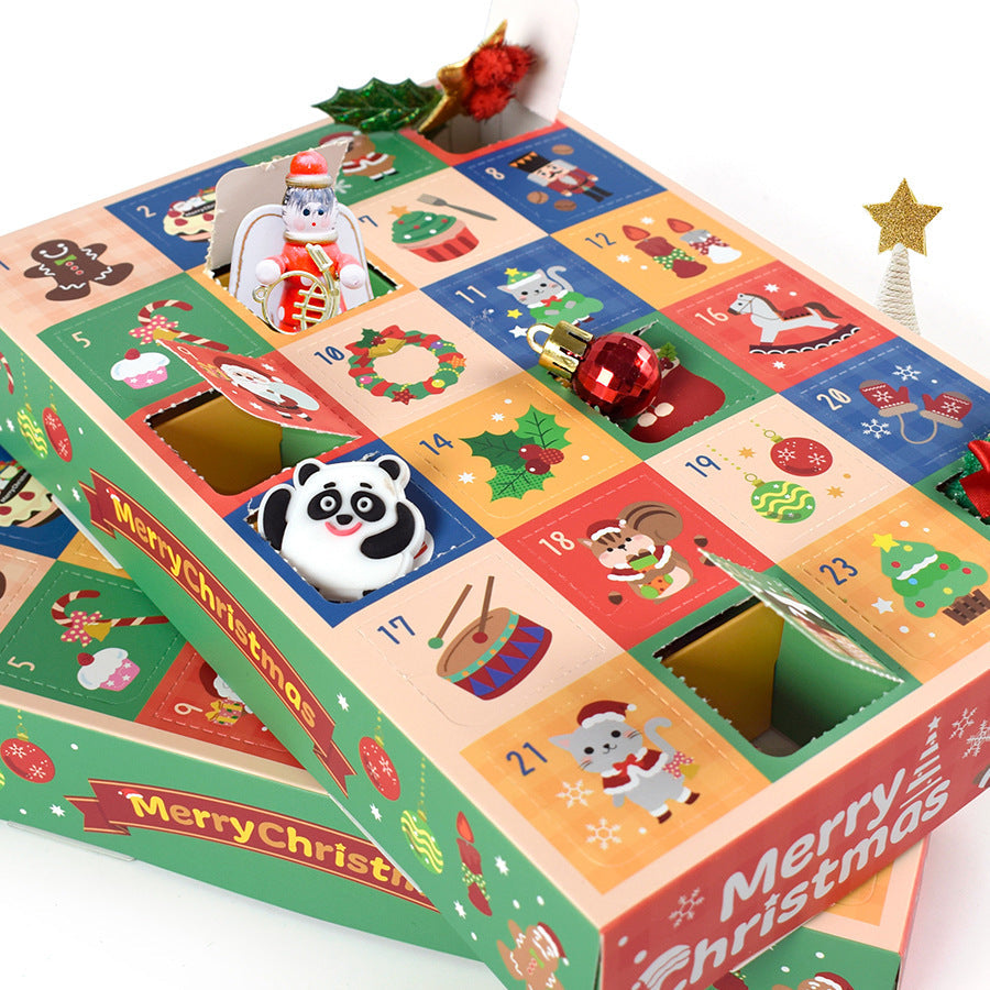 Empty 24-compartment Christmas box for Advent calendar