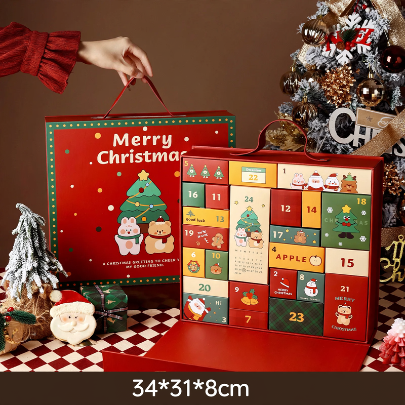 Christmas Advent Calendar Gift Box, empty