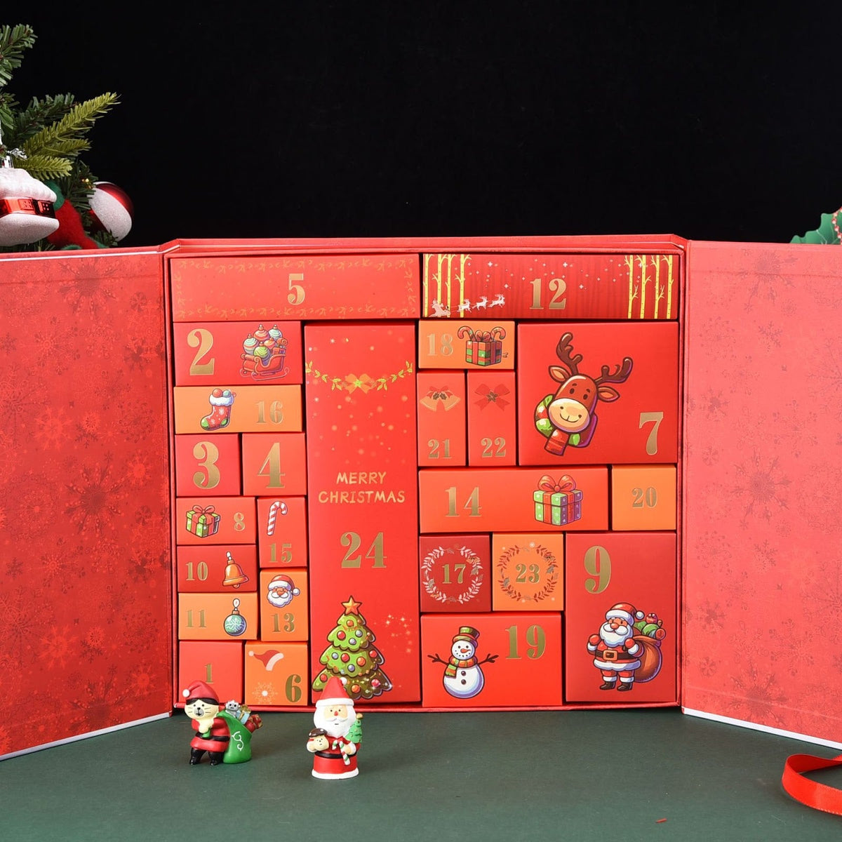 Christmas Advent Calendar Box, 33x30x8 cm