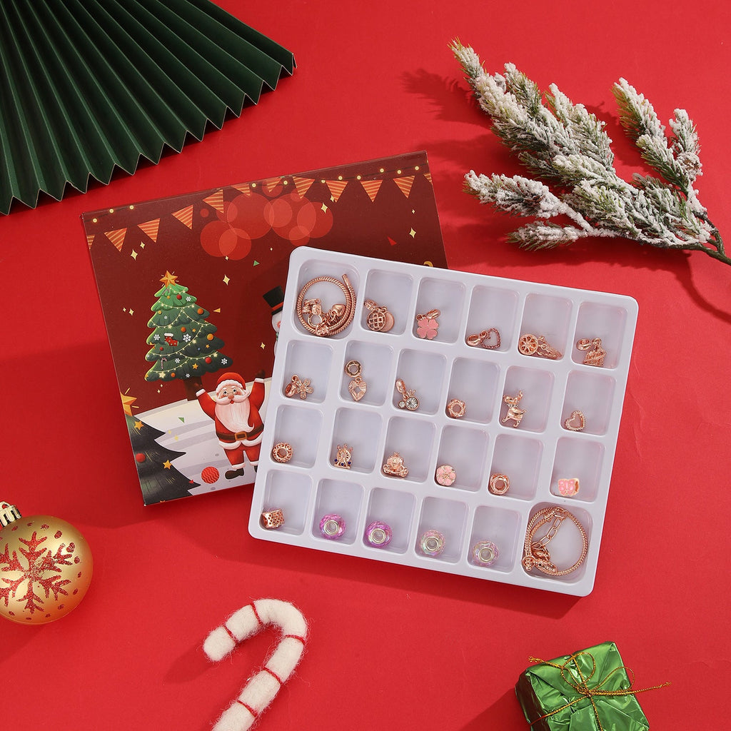 DIY Advent Calendar with Charm Bracelet in Rose Gold