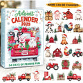 Advent calendar with acrylic decoration in minimalist style