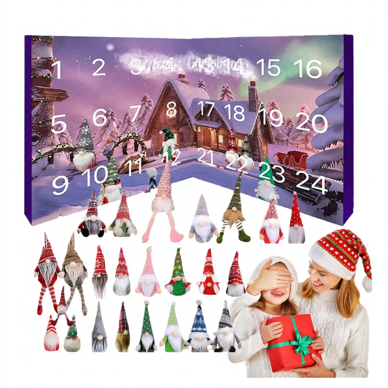 Christmas Advent Calendar with Elf Figures