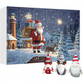 Christmas Advent Calendar with Gnome Figures