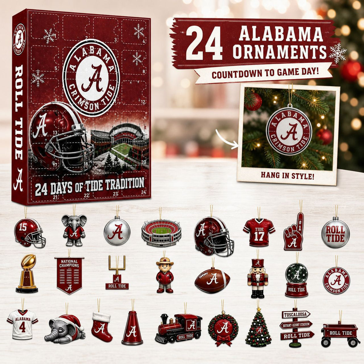 Decorative sports advent calendar box, acrylic