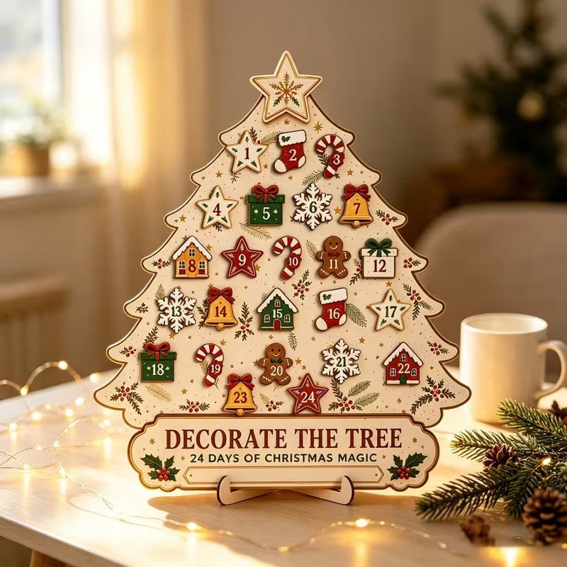 DIY wooden Advent calendar for hanging