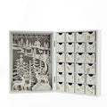 Wood Advent Calendar with LED Lighting and Reindeer Motif