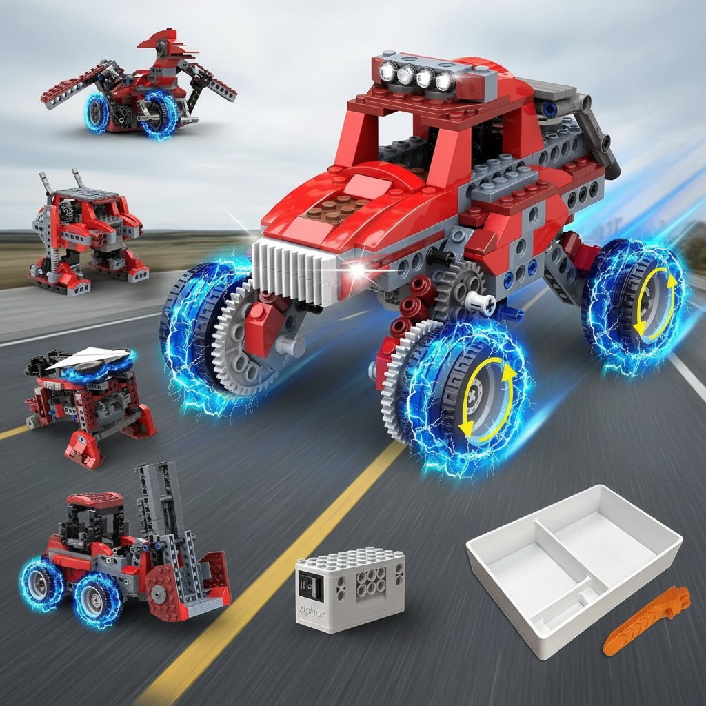 STEM Coding Robot Kit - 10 in 1 App Controlled Robotics Building Blocks Toy for Kids Educational Learning