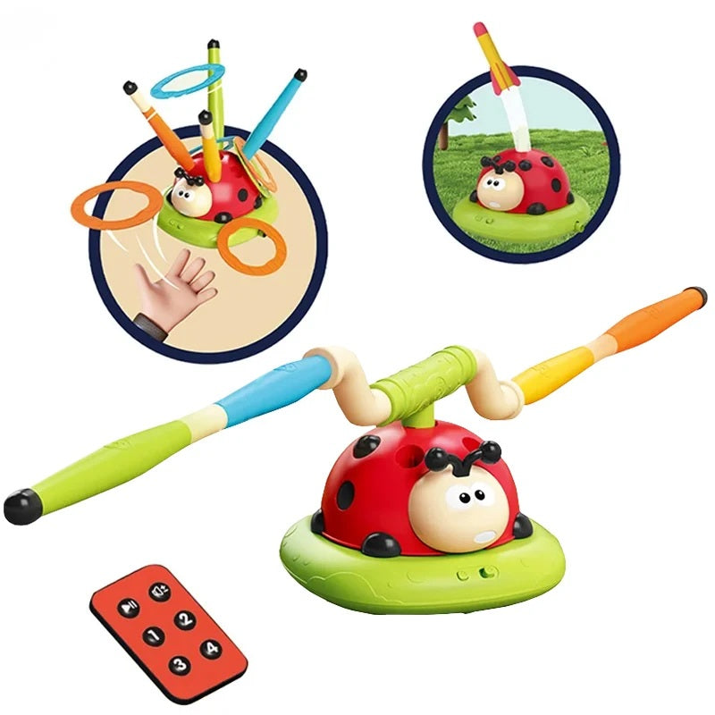 Musical Jump Toss Toy - 3-in-1 Interactive Outdoor Sports Game with Skipping Rope Features and Educational Play Benefits