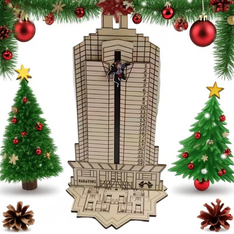 Decorative wooden Advent calendar, European style