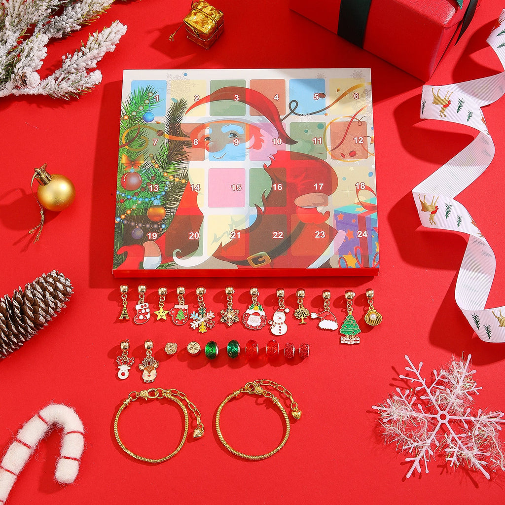 DIY Advent Calendar Jewelry Set with Christmas Motifs