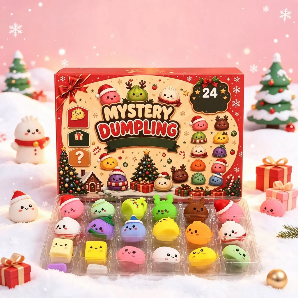 Christmas Advent Calendar with 24 Squeeze Toys