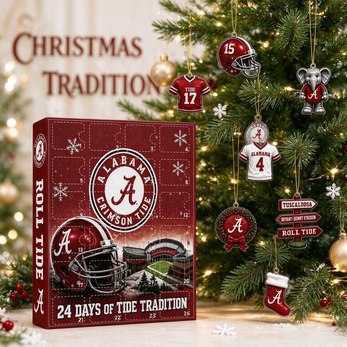 Decorative sports advent calendar box, acrylic