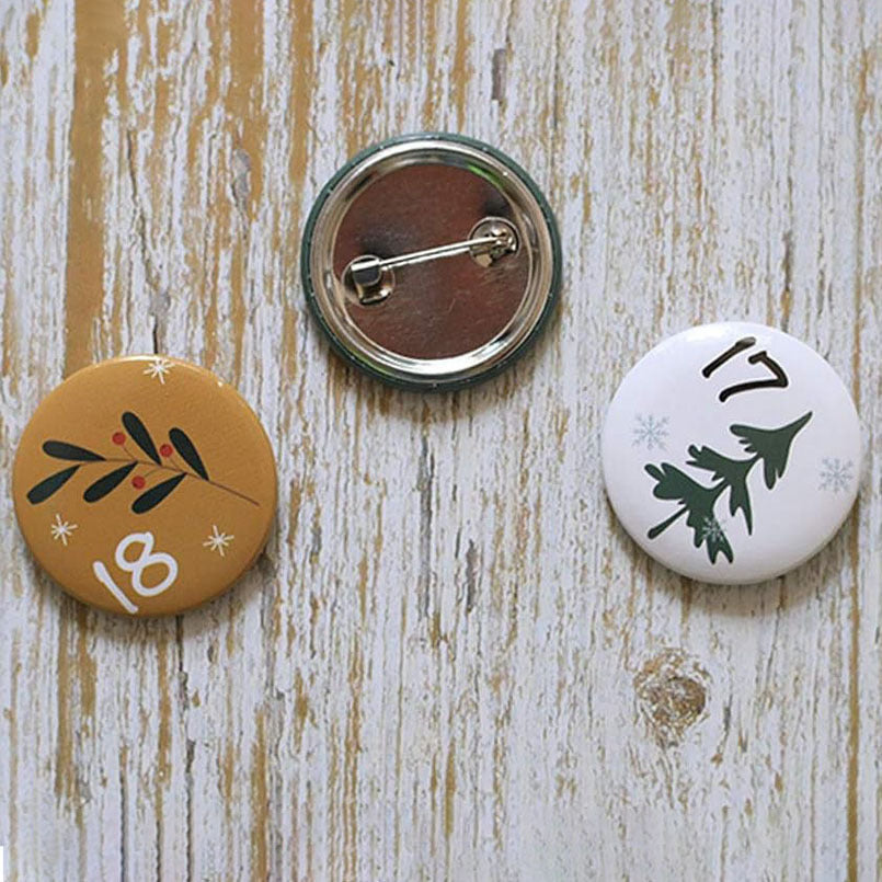 Christmas Lapel Pin Set, 25 pieces