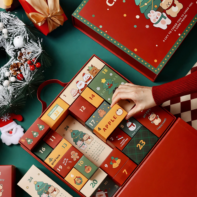 Christmas Advent Calendar Gift Box, empty